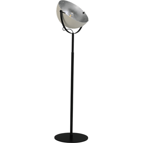 Industriële vloerlamp Larino Bow hoogte 175cm Ø40cm wit