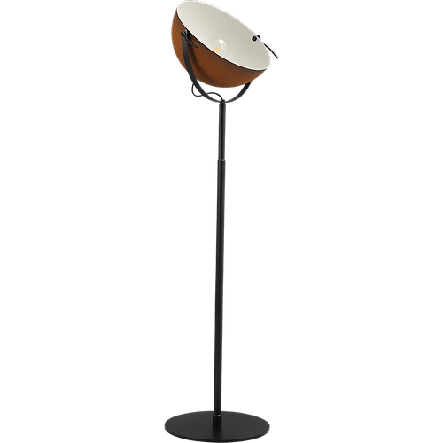 Industriële vloerlamp Larino Bow hoogte 175cm Ø40cm roest