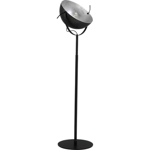 Industriële vloerlamp Larino Bow hoogte 175cm Ø40cm gunmetal