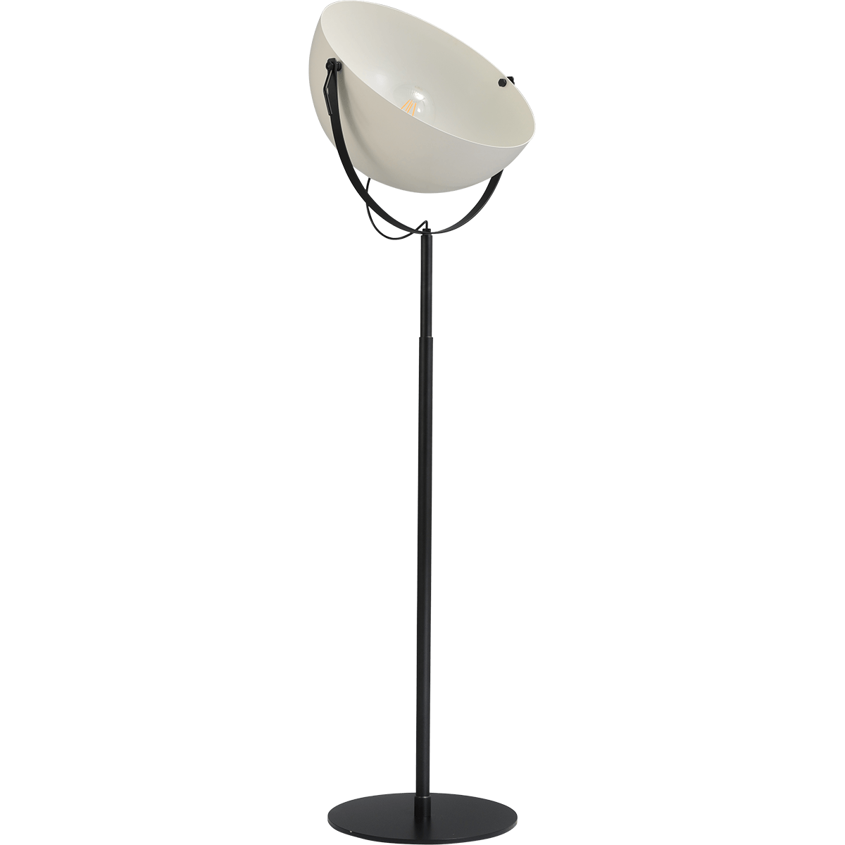 Industriële vloerlamp Larino Bow hoogte 180cm Ø50cm