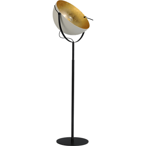 Industriële vloerlamp Larino Bow hoogte 180cm Ø50cm wit