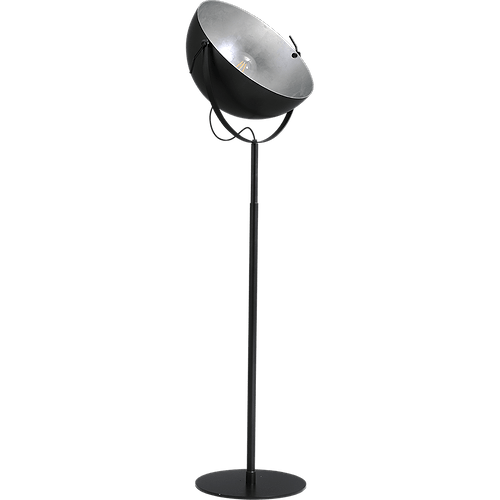 Industriële vloerlamp Larino Bow hoogte 180cm Ø50cm gunmetal