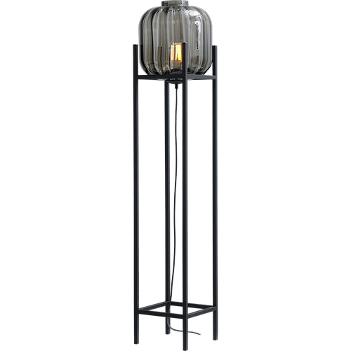 Vloerlamp "Lett Rib" zwart hoogte 138cm