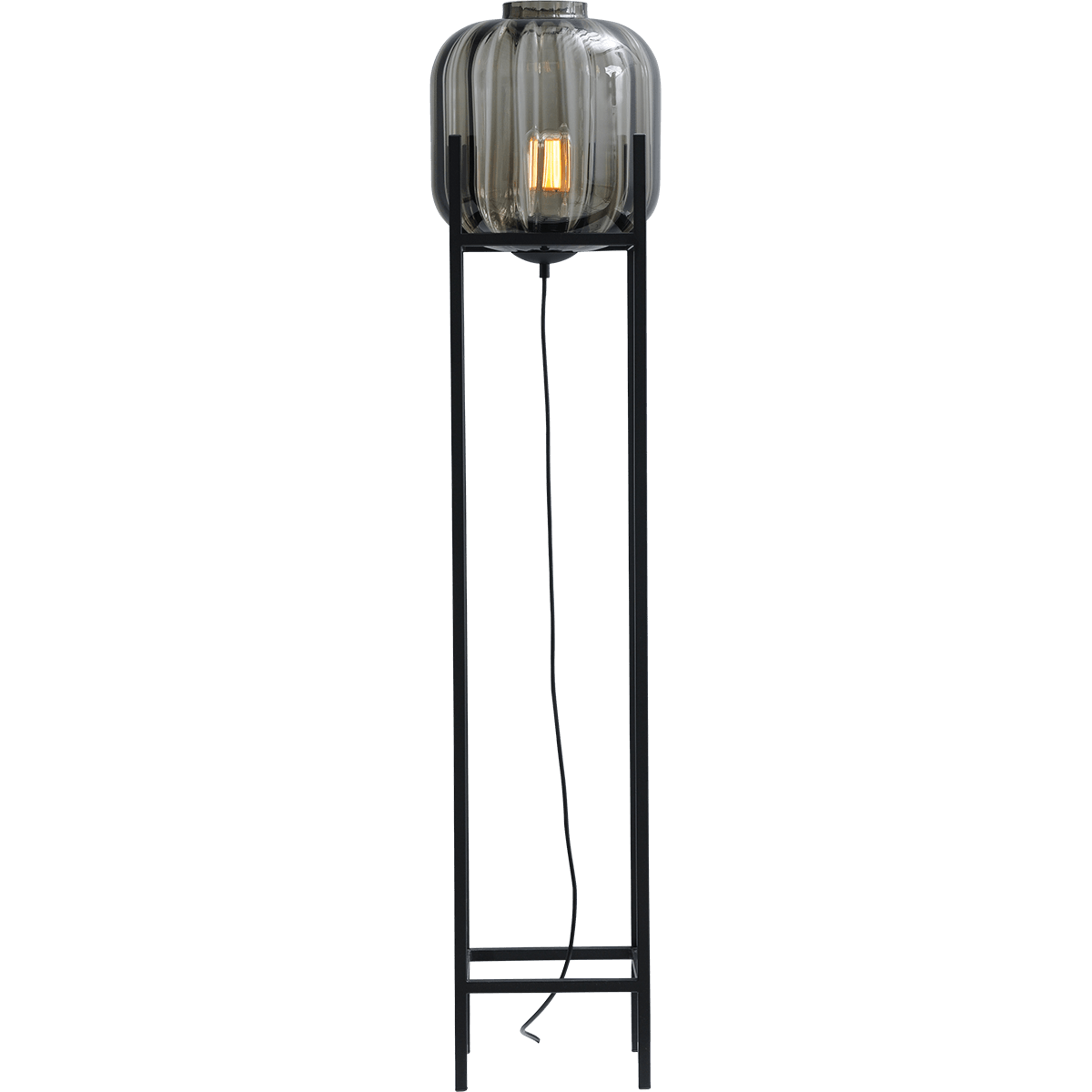 Vloerlamp "Lett Rib" zwart hoogte 138cm