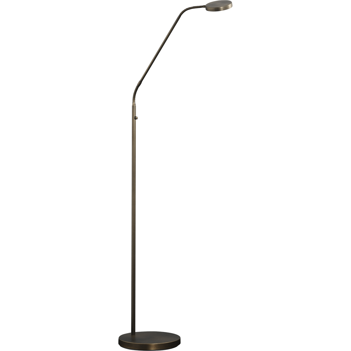 Vloerlamp Big Denia Flex - brons - hoogte 150 cm - max wattage 9 - 1400 lumen - 2700-2200 kelvin - inclusief push-dimmer - MASTERLIGHT