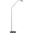 Vloerlamp Big Denia Flex - mat nikkel - hoogte 150 cm - max wattage 9 - 1400 lumen - 2700-2200 kelvin - inclusief push-dimmer - MASTERLIGHT