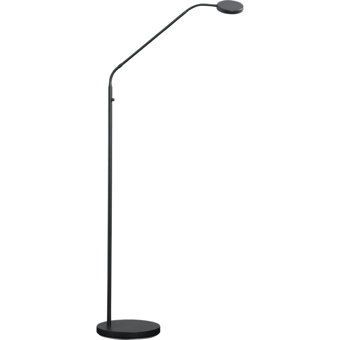 Vloerlamp Big Denia Flex - zwart nikkel - hoogte 150 cm - max wattage 9 - 1400 lumen - 2700-2200 kelvin - inclusief push-dimmer - MASTERLIGHT