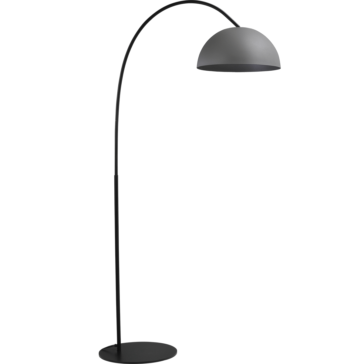 Industriële vloerlamp Larino arch hoogte 186cm Ø40cm