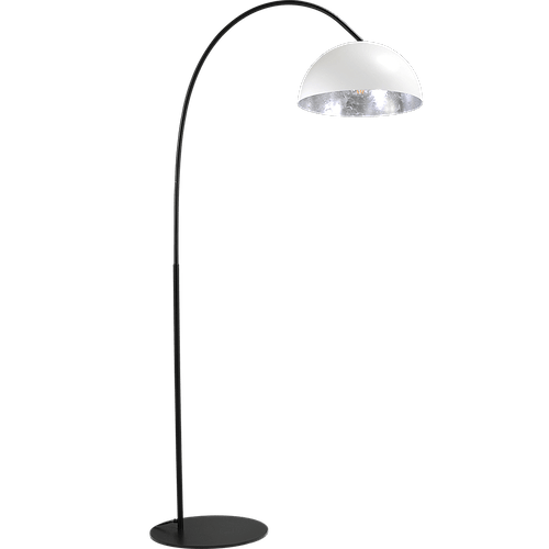 Industriële vloerlamp Larino arch hoogte 186cm Ø40cm wit