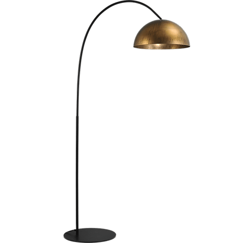 Industriële vloerlamp Larino arch hoogte 186cm Ø40cm antiek br