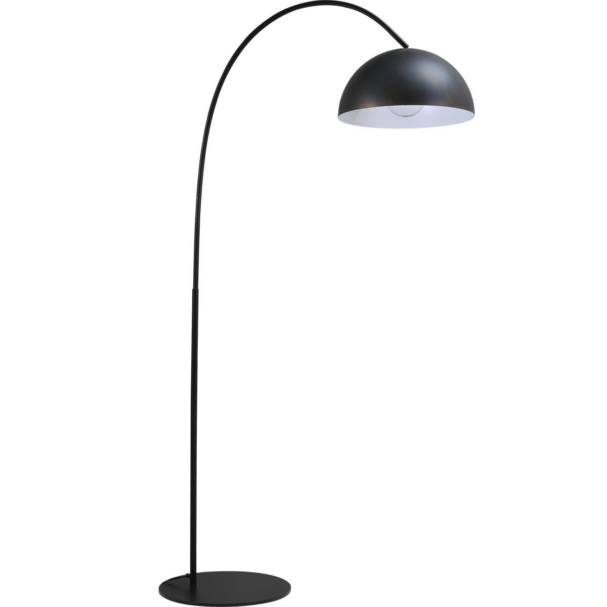 Industriële vloerlamp Larino arch hoogte 186cm Ø40cm gunmetal