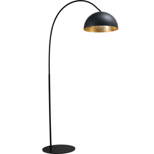 Industriële vloerlamp Larino arch hoogte 186cm Ø40cm gunmetal