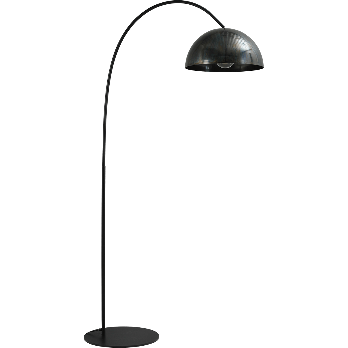 Industriële vloerlamp Larino arch hoogte 186cm Ø40cm dappled oil buitenkant en binnenkant  - MASTERLIGHT - INDUSTRIA