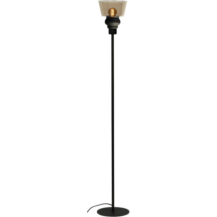 Vloerlamp Opaco 1-lichts zwart hoogte 153cm + glas smoke 62270-05-6 - MASTERLIGHT