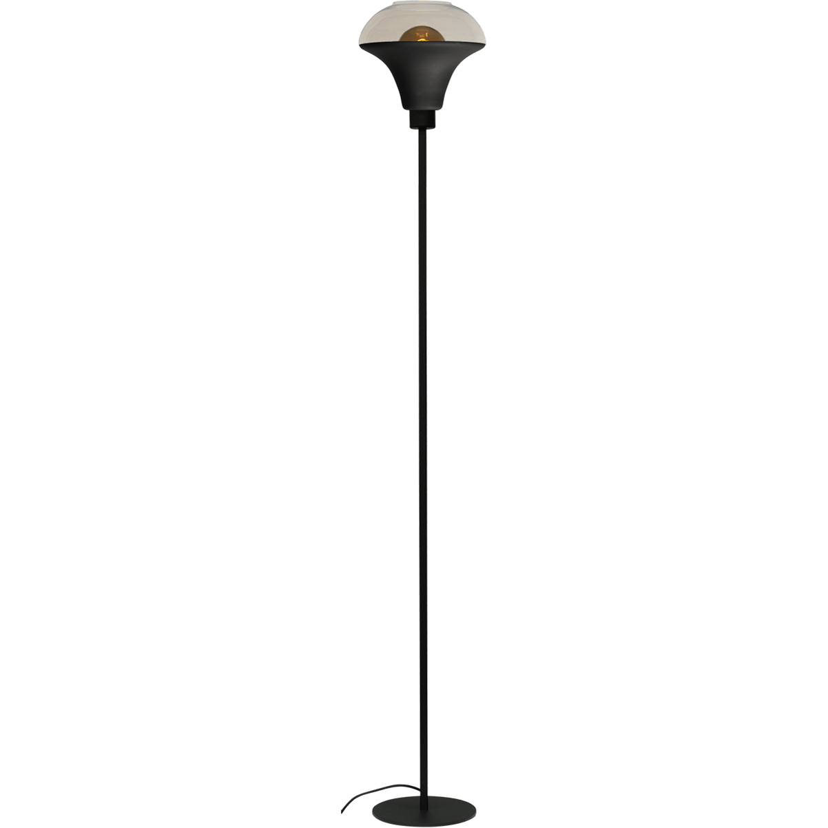 Vloerlamp Opaco 1-lichts zwart hoogte 172cm + glas smoke 62270-05-5 - MASTERLIGHT
