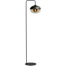 Vloerlamp Opaco1-lichts zwart hoogte 152cm - downlight glas smoke Ø25x17cm - MASTERLIGHT
