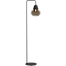 Vloerlamp Opaco1-lichts zwart hoogte 152cm - downlight glas smoke Ø21x24cm - MASTERLIGHT