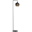 Vloerlamp Opaco1-lichts zwart hoogte 152cm - downlight glas smoke Ø15x17cm - MASTERLIGHT