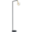 Vloerlamp Tube 1-lichts zwart messing hoogte 135cm