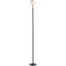 Vloerlamp Tube 1-lichts zwart messing hoogte 162cm