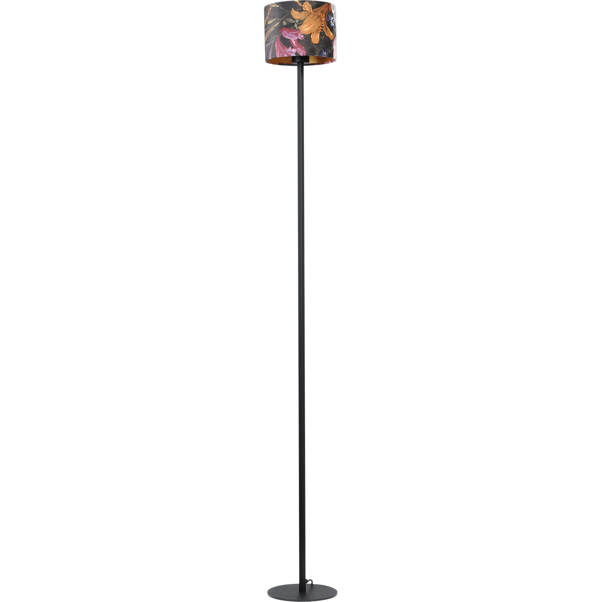 Vloerlamp Venus 1-lichts zwart hoogte 175cm