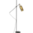 Vloerlamp Bounty 1-lichts hoogte 161cm - mat zwart/mat goud - + glas smoke 62260-05-5 - MASTERLIGHT