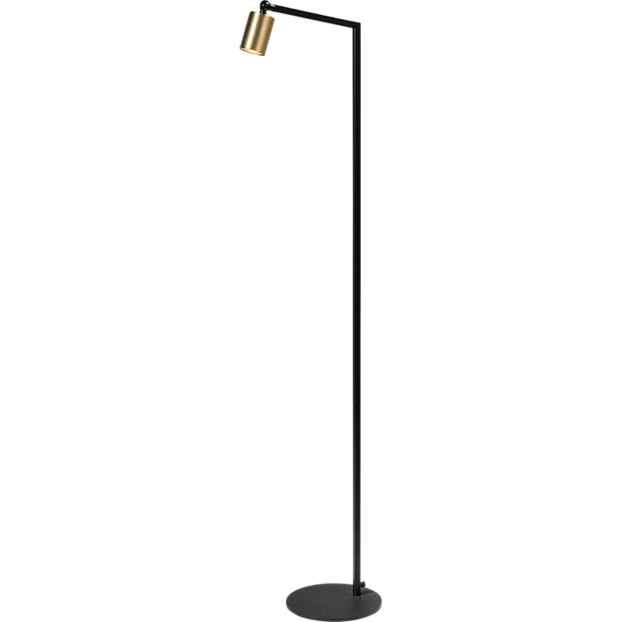 Vloerlamp Bounce 1-lichts - mat zwart/mat goud - hoogte 135cm - 1x GU10 - MASTERLIGHT - exclusief lichtbron - MASTERLIGHT