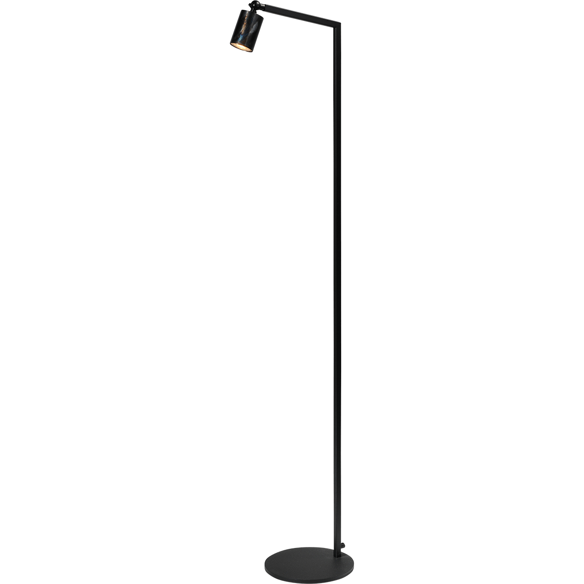 Vloerlamp Bounce 1-lichts - mat zwart/dappled oil - hoogte 135cm - 1x GU10 - MASTERLIGHT - exclusief lichtbron - MASTERLIGHT