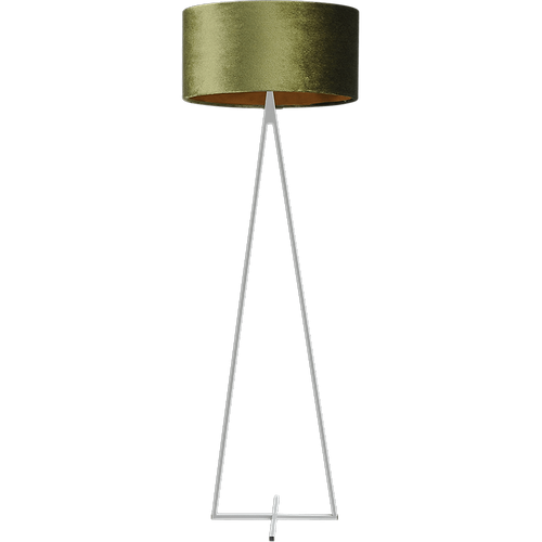 Vloerlamp Cross Triangle wit structuur hoogte 158cm inclusief groene lampenkap Artik green 52/52/25 - MASTERLIGHT