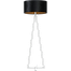 Vloerlamp Cross Triangle wit structuur hoogte 158cm inclusief zwarte lampenkap Artik black 52/52/25 - MASTERLIGHT