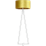 Vloerlamp Cross Triangle wit structuur hoogte 158cm inclusief gele lampenkap Artik oker 52/52/25 - MASTERLIGHT