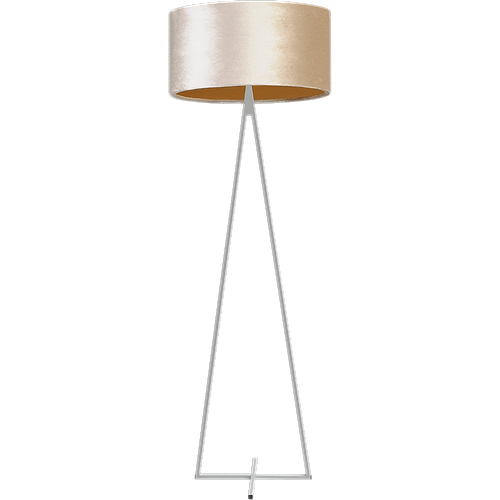 Vloerlamp Cross Triangle wit structuur hoogte 158cm inclusief zandkleurige lampenkap Artik sand 52/52/25 - MASTERLIGHT