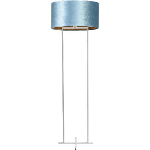 Vloerlamp Cross Rectangle wit structuur hoogte 158cm inclusief blauwe lampenkap Artik blue 52/52/25 - MASTERLIGHT