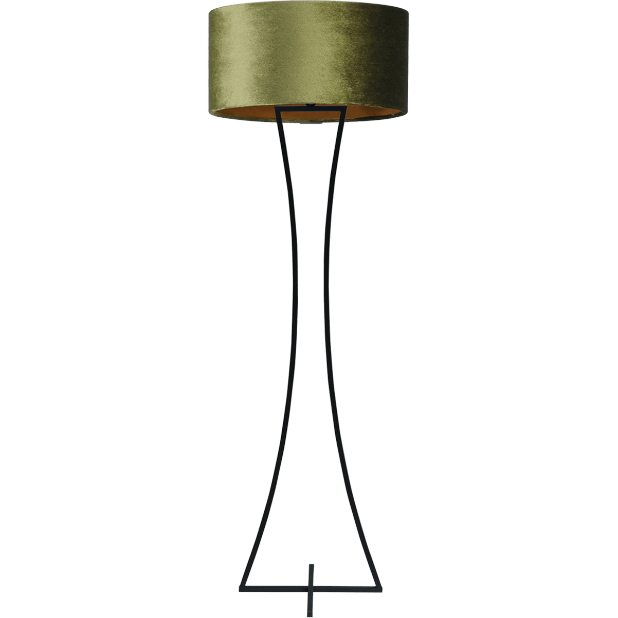 Vloerlamp Cross Woman zwart structuur hoogte 158cm inclusief groene lampenkap Artik green 52/52/25 - MASTERLIGHT