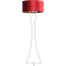 Vloerlamp Cross Woman wit structuur hoogte 158cm inclusief rode lampenkap Artik red 52/52/25 - MASTERLIGHT