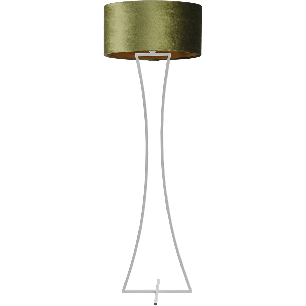 Vloerlamp Cross Woman wit structuur hoogte 158cm inclusief groene lampenkap Artik green 52/52/25 - MASTERLIGHT