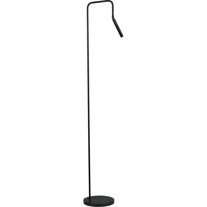Vloerlamp Flute 1-lichts zwart/dappled oil hoogte 153cm