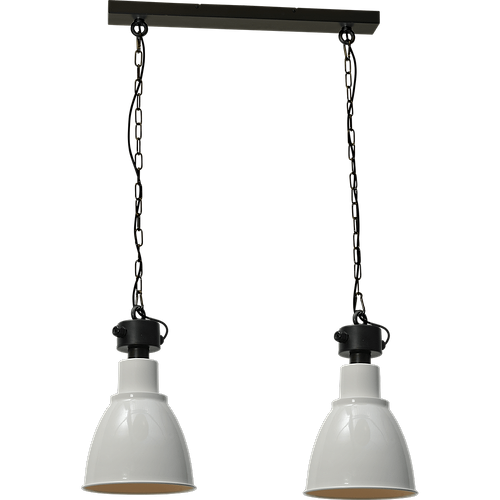 Industriële hanglamp Model 07  wit 2-lichts