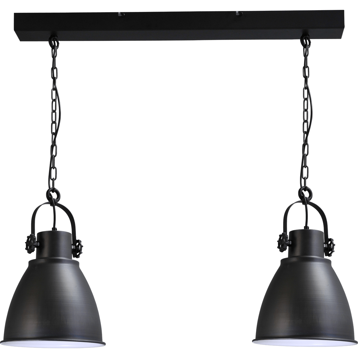 Industriële hanglamp Model 07  gunmetal 2-lichts