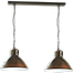 Industriële hanglamp Model 11 roest 2-lichts
