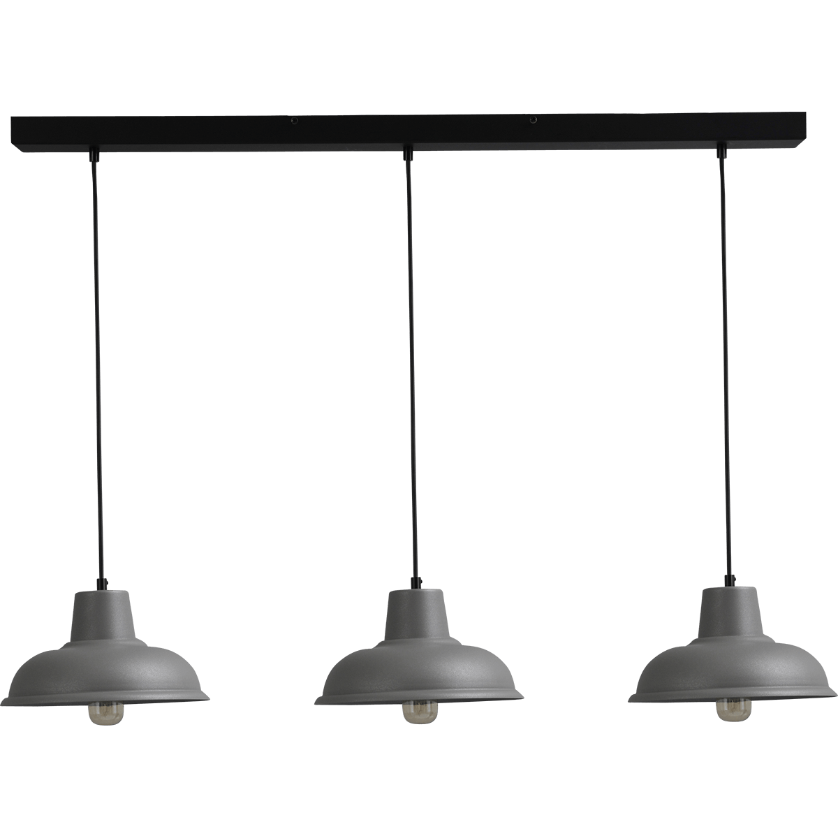 Industriële hanglamp di Panna betonlook 3-lichts Ø26cm