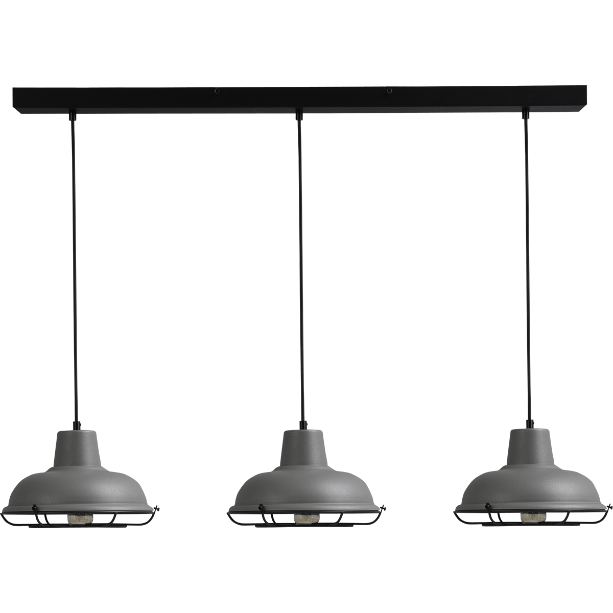 Industriële hanglamp di Panna betonlook 3-lichts Ø26cm