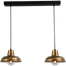 Industriële hanglamp di Panna  antiek messing 2-lichts Ø26cm
