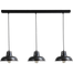 Industriële hanglamp di Panna  gunmetal 3-lichts Ø26cm