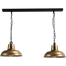 Industriële hanglamp di Panna 2-lichts oud messing 2x Ø36cm