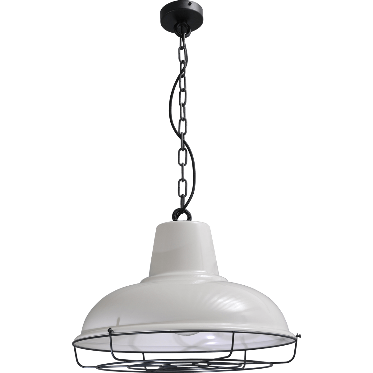 Industriële hanglamp di Panna wit Ø48
