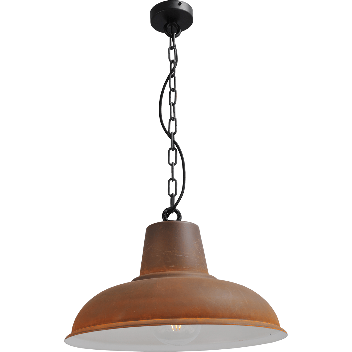 Industriële hanglamp di Panna roest Ø48