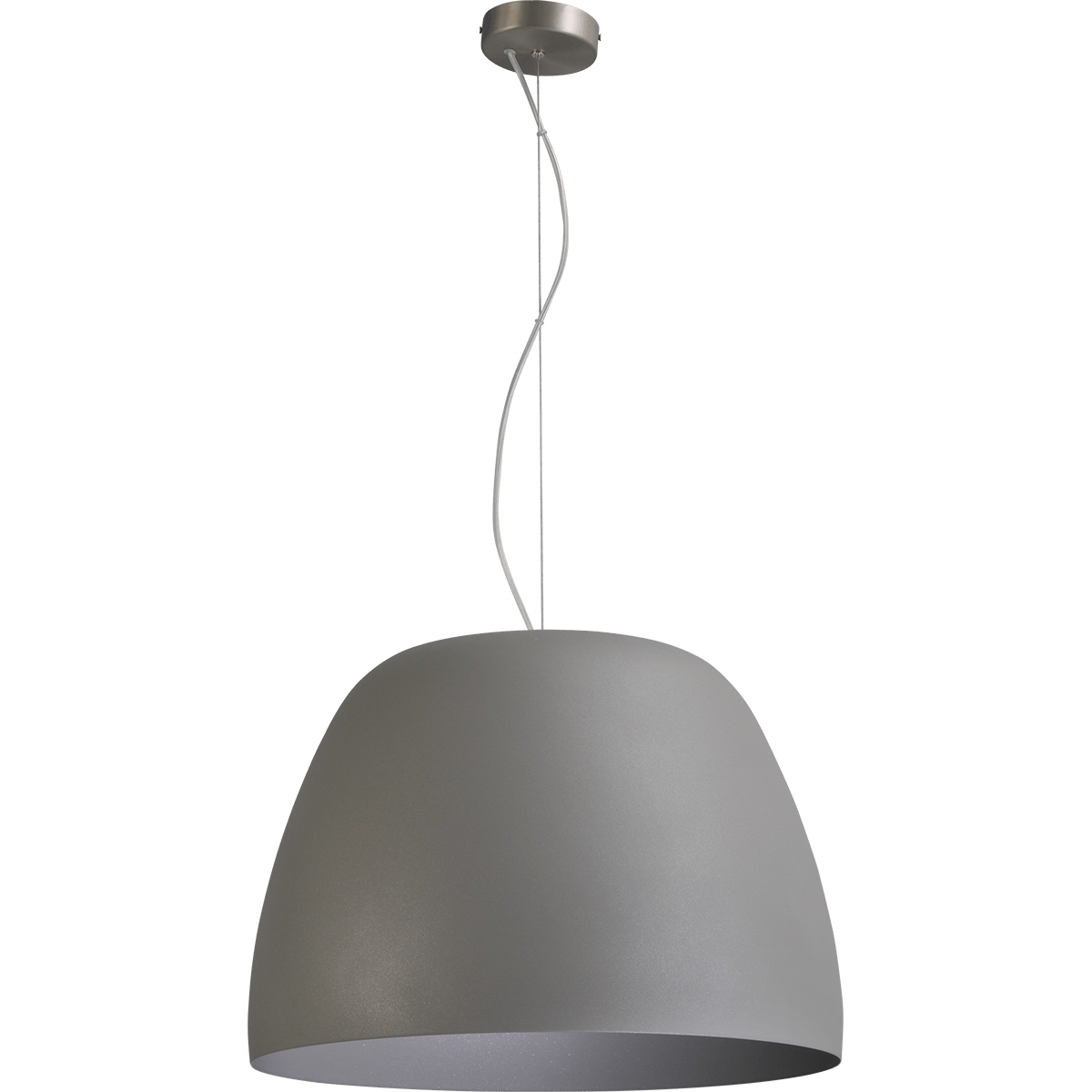 Industriële hanglamp Ogiva beton look Ø54cm