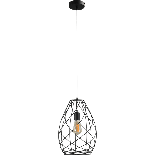 Hanglamp Cesto Ø30x41cm zwart structuur
