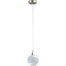 Hanglamp Bocca nikkel 1-lichts glass helder Ø15cm DTW